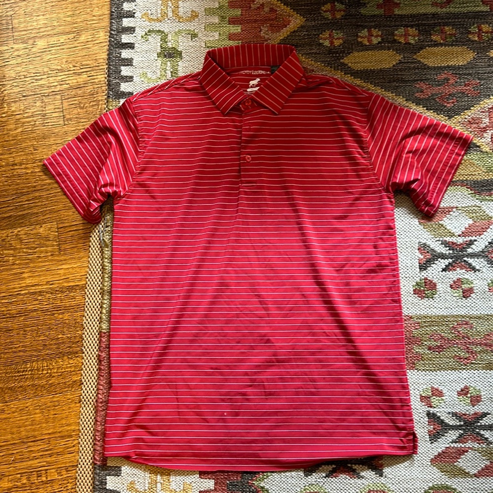 Horn Legend Red and White Stripes Boy’s Collared Shirt